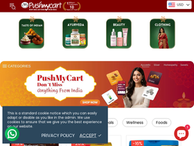 Pushmycart website screenshot