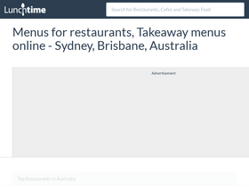 'lunchtime.com.au' screenshot