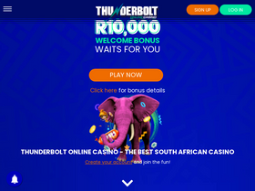 'thunderboltcasino.com' screenshot