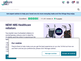 Complete Care Shop website screenshot