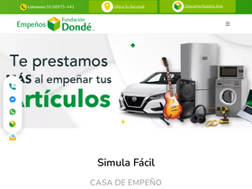 'dondeempenos.com.mx' screenshot