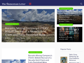 'themomentumletter.com' screenshot