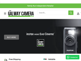 The Galway Camera Shop homepage screenshot