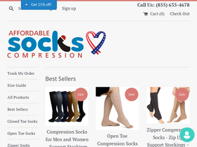 'affordablecompressionsocks.com' screenshot