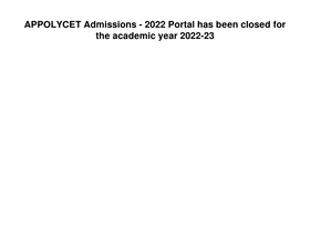 'appolycet.nic.in' screenshot