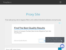 'proxysite.cc' screenshot