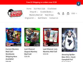 comictom101.store homepage screenshot