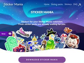 'mystickermania.com' screenshot