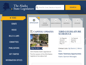 'akleg.gov' screenshot