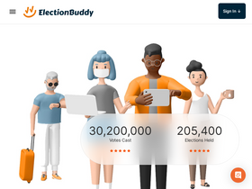 'electionbuddy.com' screenshot
