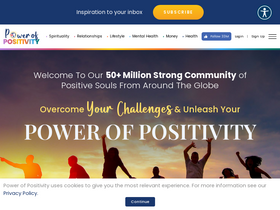 'powerofpositivity.com' screenshot