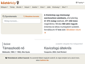 'kozterkep.hu' screenshot