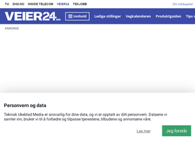 'veier24.no' screenshot