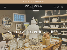 pineandquillshop.com homepage screenshot