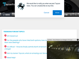 'taycanforum.com' screenshot