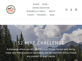 52hikechallenge.com homepage screenshot