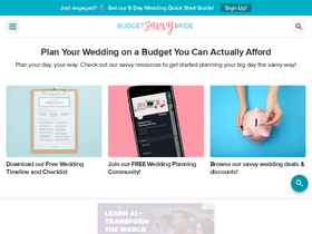 'thebudgetsavvybride.com' screenshot