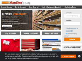 'autozonepro.com' screenshot