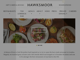 'thehawksmoor.com' screenshot