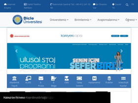 'dicle.edu.tr' screenshot