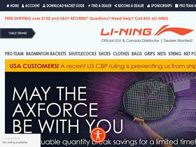 'shopbadmintononline.com' screenshot
