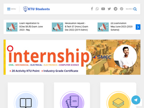 'ktustudents.in' screenshot
