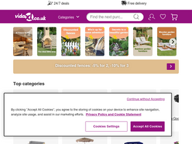 'vidaxl.co.uk' screenshot