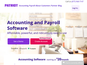 'patriotsoftware.com' screenshot