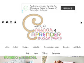 'aartedeensinareaprender.com' screenshot
