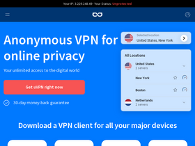 'uvpn.me' screenshot