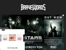'bravewords.com' screenshot
