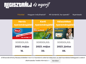 'regisztraljesnyerj.hu' screenshot