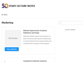 'studylecturenotes.com' screenshot