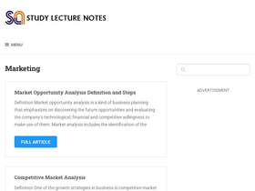 'studylecturenotes.com' screenshot