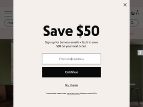 'lumens.com' screenshot