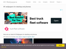 'free4kwallpapers.com' screenshot
