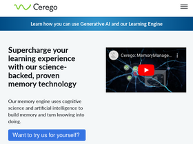'cerego.com' screenshot