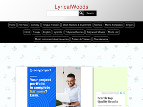 'lyricalwoods.com' screenshot