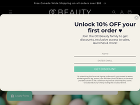 oc-beauty.ca homepage screenshot