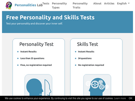 'personalitieslab.com' screenshot