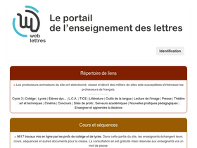 'weblettres.net' screenshot