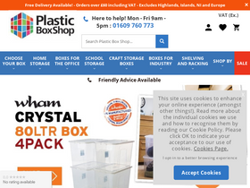 'plasticboxshop.co.uk' screenshot