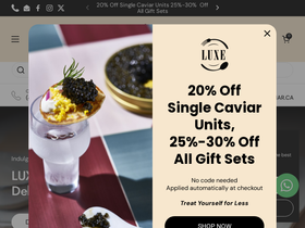 luxecaviar.ca homepage screenshot