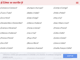 'comoseescribe.net' screenshot