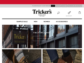 'trickersoutlet.com' screenshot