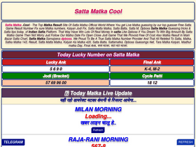 'sattamatka.cool' screenshot