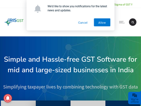 'irisgst.com' screenshot