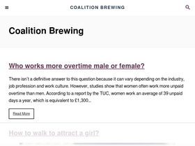 'coalitionbrewing.com' screenshot