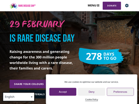 'rarediseaseday.org' screenshot