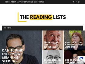 'thereadinglists.com' screenshot